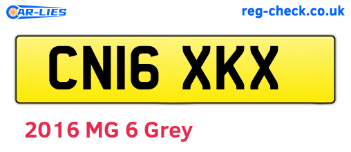 CN16XKX are the vehicle registration plates.