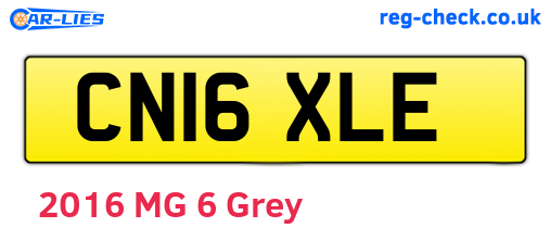 CN16XLE are the vehicle registration plates.
