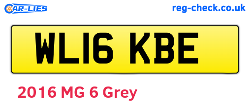 WL16KBE are the vehicle registration plates.