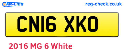 CN16XKO are the vehicle registration plates.