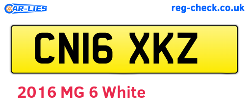 CN16XKZ are the vehicle registration plates.