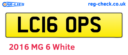 LC16OPS are the vehicle registration plates.