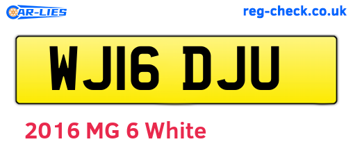 WJ16DJU are the vehicle registration plates.