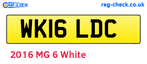 WK16LDC are the vehicle registration plates.