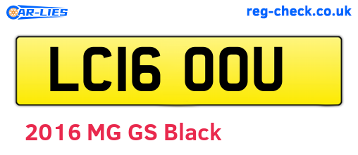 LC16OOU are the vehicle registration plates.