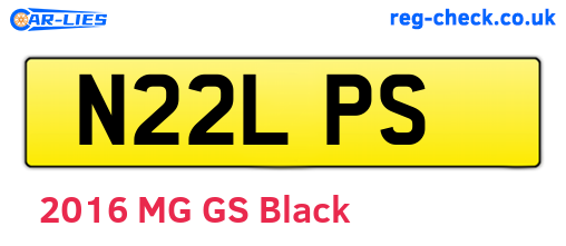 N22LPS are the vehicle registration plates.