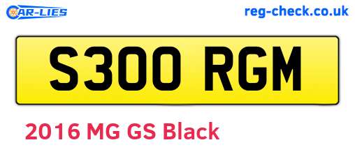 S300RGM are the vehicle registration plates.