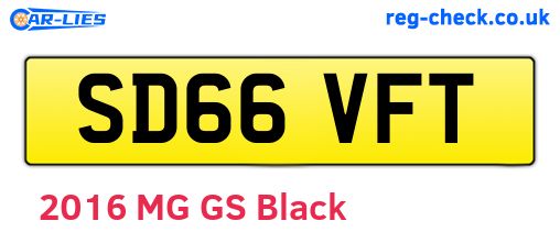 SD66VFT are the vehicle registration plates.