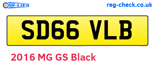 SD66VLB are the vehicle registration plates.