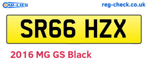 SR66HZX are the vehicle registration plates.