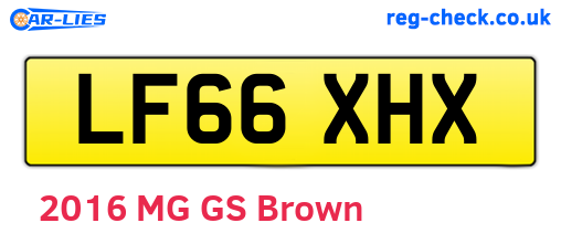 LF66XHX are the vehicle registration plates.
