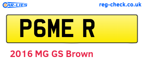 P6MER are the vehicle registration plates.