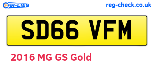 SD66VFM are the vehicle registration plates.