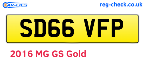 SD66VFP are the vehicle registration plates.