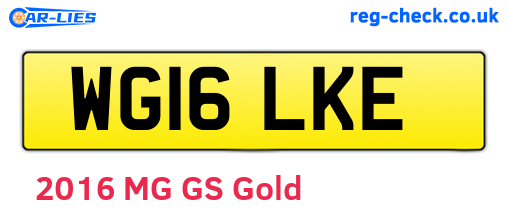 WG16LKE are the vehicle registration plates.