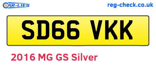 SD66VKK are the vehicle registration plates.