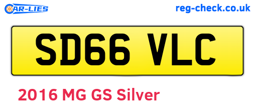 SD66VLC are the vehicle registration plates.