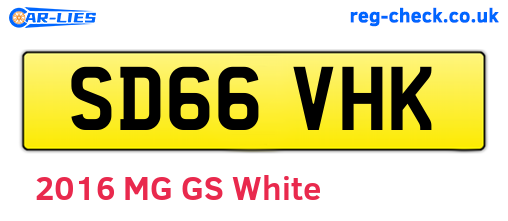 SD66VHK are the vehicle registration plates.