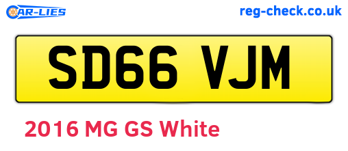 SD66VJM are the vehicle registration plates.