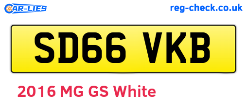SD66VKB are the vehicle registration plates.
