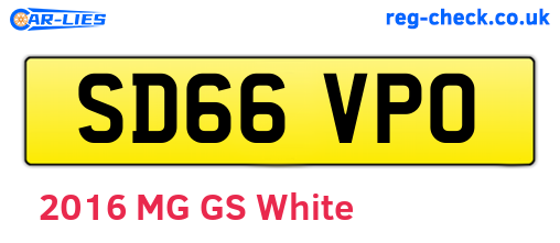SD66VPO are the vehicle registration plates.