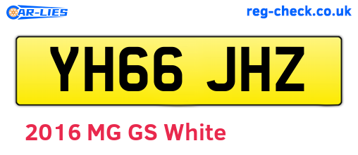 YH66JHZ are the vehicle registration plates.