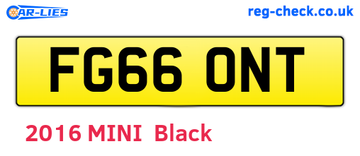 FG66ONT are the vehicle registration plates.