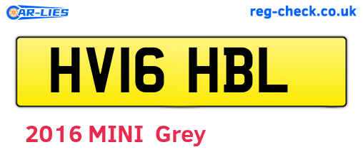 HV16HBL are the vehicle registration plates.