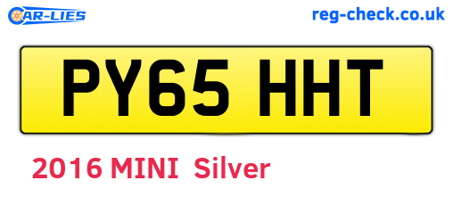 PY65HHT are the vehicle registration plates.