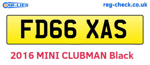 FD66XAS are the vehicle registration plates.
