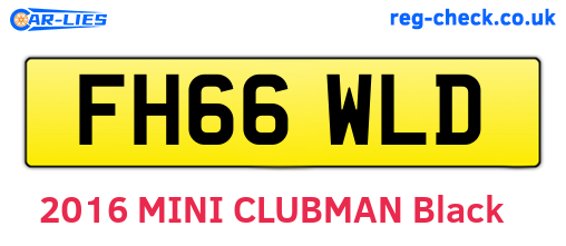 FH66WLD are the vehicle registration plates.