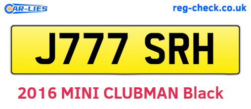 J777SRH are the vehicle registration plates.