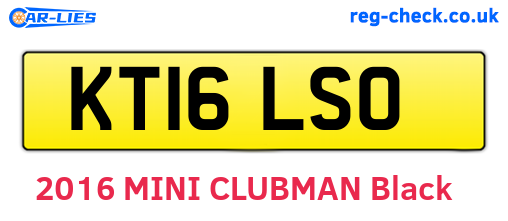 KT16LSO are the vehicle registration plates.