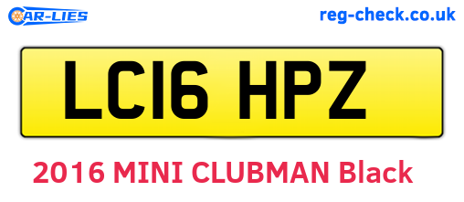 LC16HPZ are the vehicle registration plates.