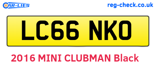 LC66NKO are the vehicle registration plates.