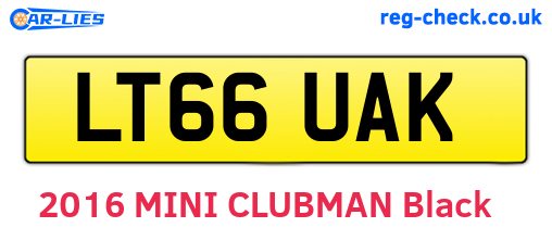 LT66UAK are the vehicle registration plates.