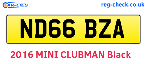 ND66BZA are the vehicle registration plates.