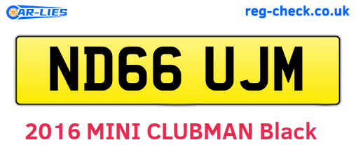 ND66UJM are the vehicle registration plates.