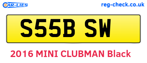 S55BSW are the vehicle registration plates.