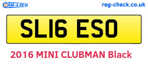 SL16ESO are the vehicle registration plates.