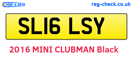 SL16LSY are the vehicle registration plates.
