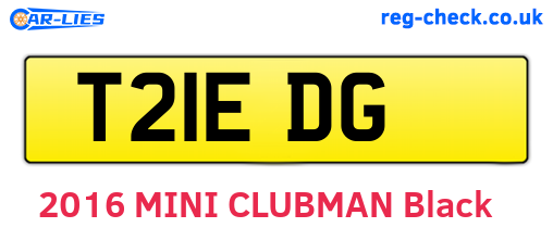 T21EDG are the vehicle registration plates.
