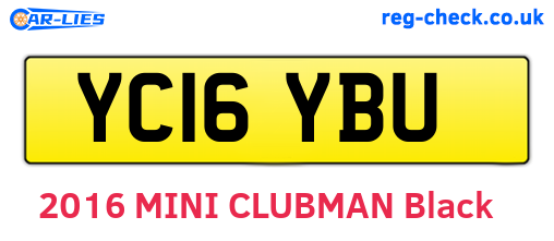 YC16YBU are the vehicle registration plates.