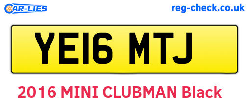 YE16MTJ are the vehicle registration plates.