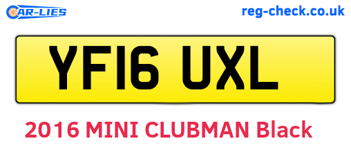 YF16UXL are the vehicle registration plates.