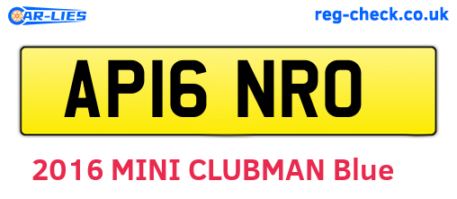 AP16NRO are the vehicle registration plates.