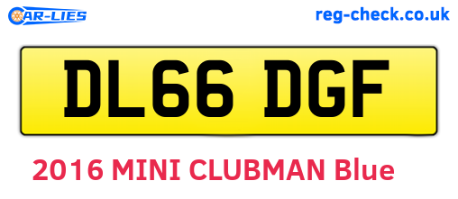 DL66DGF are the vehicle registration plates.