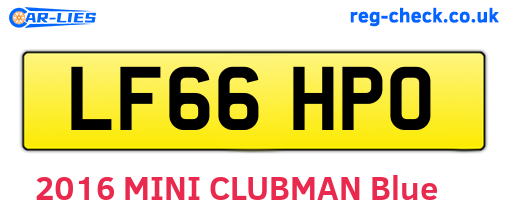 LF66HPO are the vehicle registration plates.
