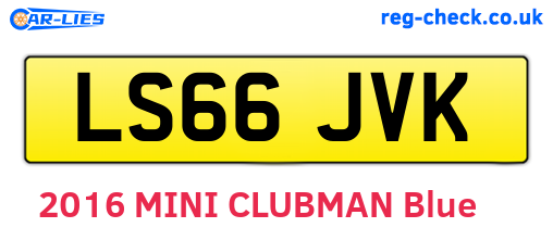 LS66JVK are the vehicle registration plates.