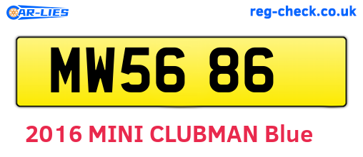MW5686 are the vehicle registration plates.